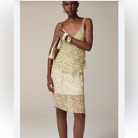 NWT J. Crew Crinkle Chiffon camisole in floral vines - Picture 5 of 8